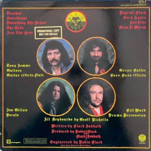 Black Sabbath Born Again Krusher album cover back